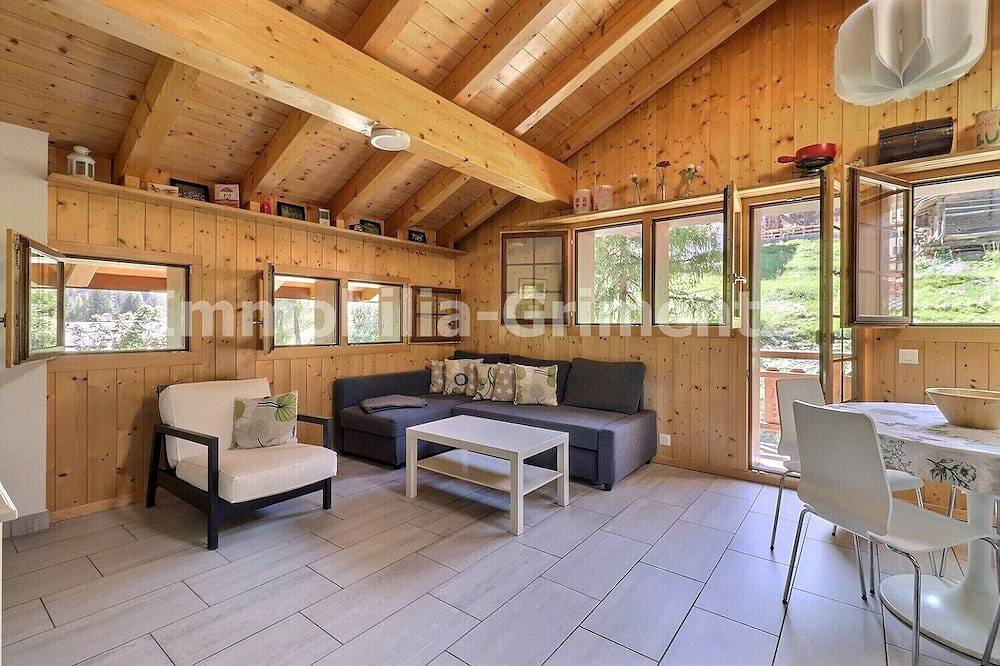 Ganze Wohnung, Sehr komfortable Wohnung für 4 Personen, Wohnzimmer mit Heizofen, Kochnische mit Geschirrspüler, 1 D in Grimentz, Anniviers