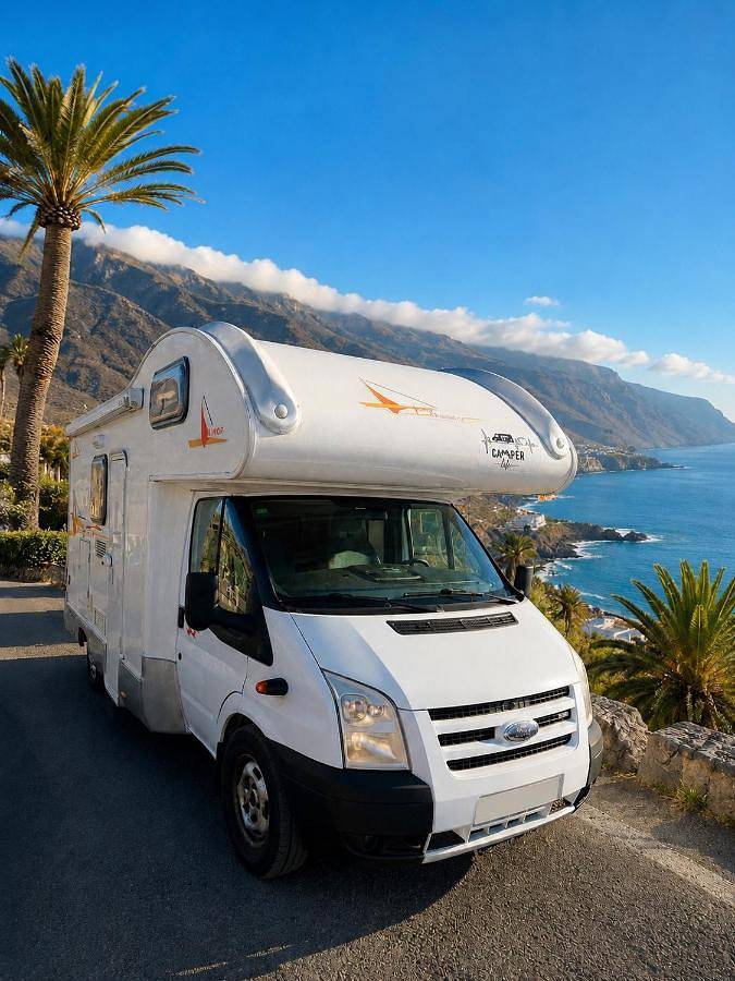 Camping für 4 Personen, mit Terrasse und Ausblick auf den Kanaren