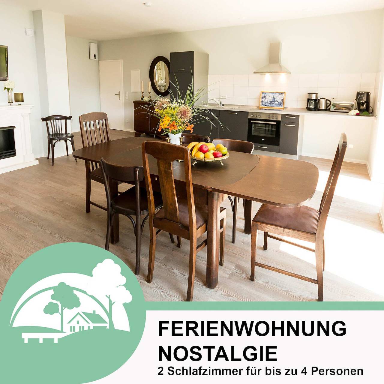 Ganze Wohnung, Ferienwohnung für 4 Personen mit Balkon/Terrasse in Gransee, Ruppiner Seenland