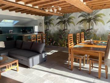 Gîte pour 6 personnes, avec jardin, animaux acceptés à Anneville-sur-Mer