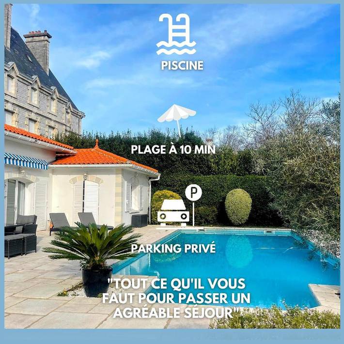 Villa pour 7 personnes, avec vue ainsi que jardin et piscine à Bayonne