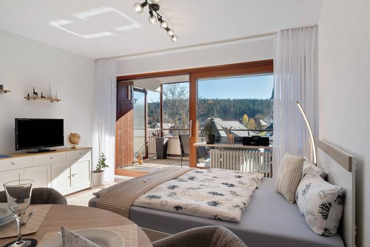 Ferienwohnung für 3 Personen, mit Balkon und Sauna im Schwarzwald