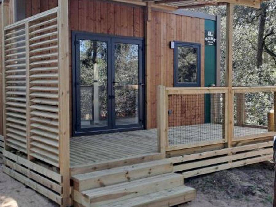 Flower Camping la Canadienne - Mobilhome 2 personas - Homeflower Premium 20m² - 1 habitación + terraza semicubierta + Tv + sábanas + toallas | 2 personas in Arès, Region de Arcachon
