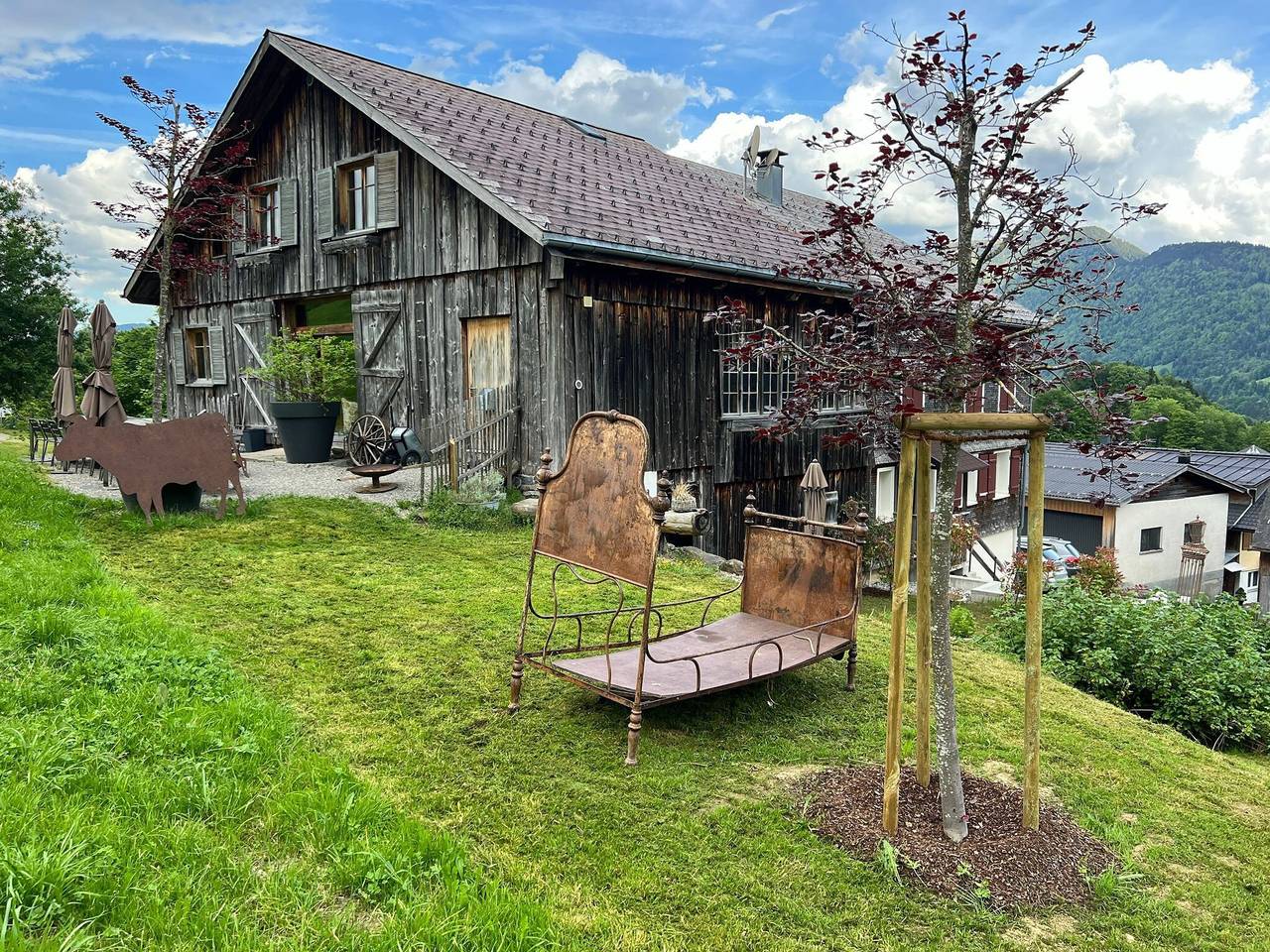 Ferienhaus 'Evelyn's Hütte' mit Bergblick, privater Terrasse und Wlan in Schwarzenberg, Bodensee-Vorarlberg