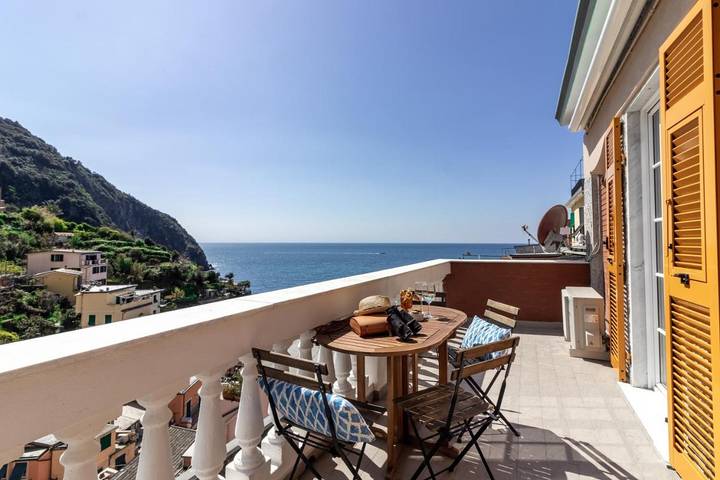 Appartamento per 4 persone, con Balcone e Terrazza nonché Panorama a Riomaggiore