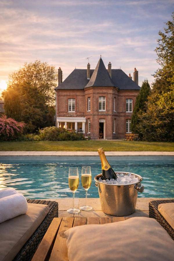 Chambre d’hôte pour 2 personnes, avec piscine ainsi que vue et jardin dans la Somme