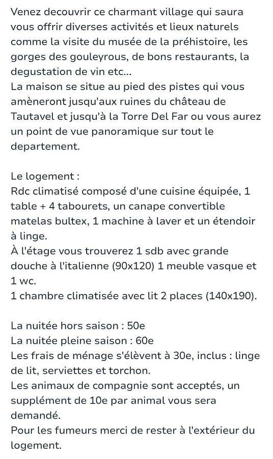 Gîte pour 4 personnes, avec vue à Tautavel - 4