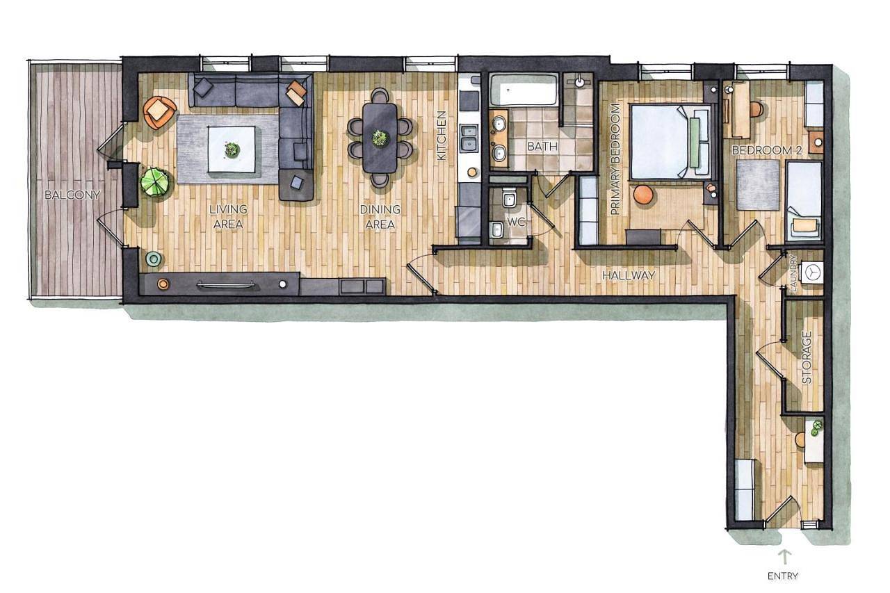 Family Two-Bedroom Apartment with View in Oisterwijk, Brabant-Septentrional