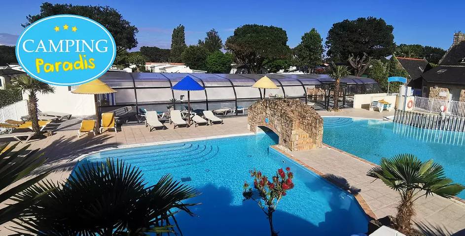 Camping pour 7 personnes, avec sauna et terrasse, animaux acceptés à Saint-Philibert