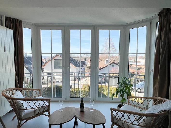 Ferienwohnung für 8 Personen, mit Ausblick und Terrasse sowie Seeblick