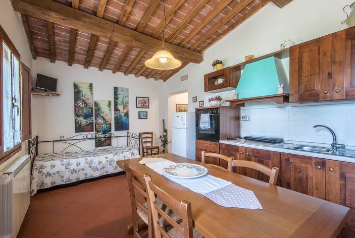 Ferienwohnung "Trilocale Etrusco" mit Gemeinschaftspool, Garten & Wlan in Castiglion Fibocchi, Valdarno