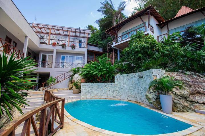 Pousadas para 2 pessoas, com sauna e jacuzzi e ainda piscina and jardim em Morro de São Paulo