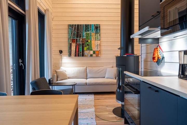 Appartement de vacances pour 5 personnes, avec sauna ainsi que terrasse et jardin