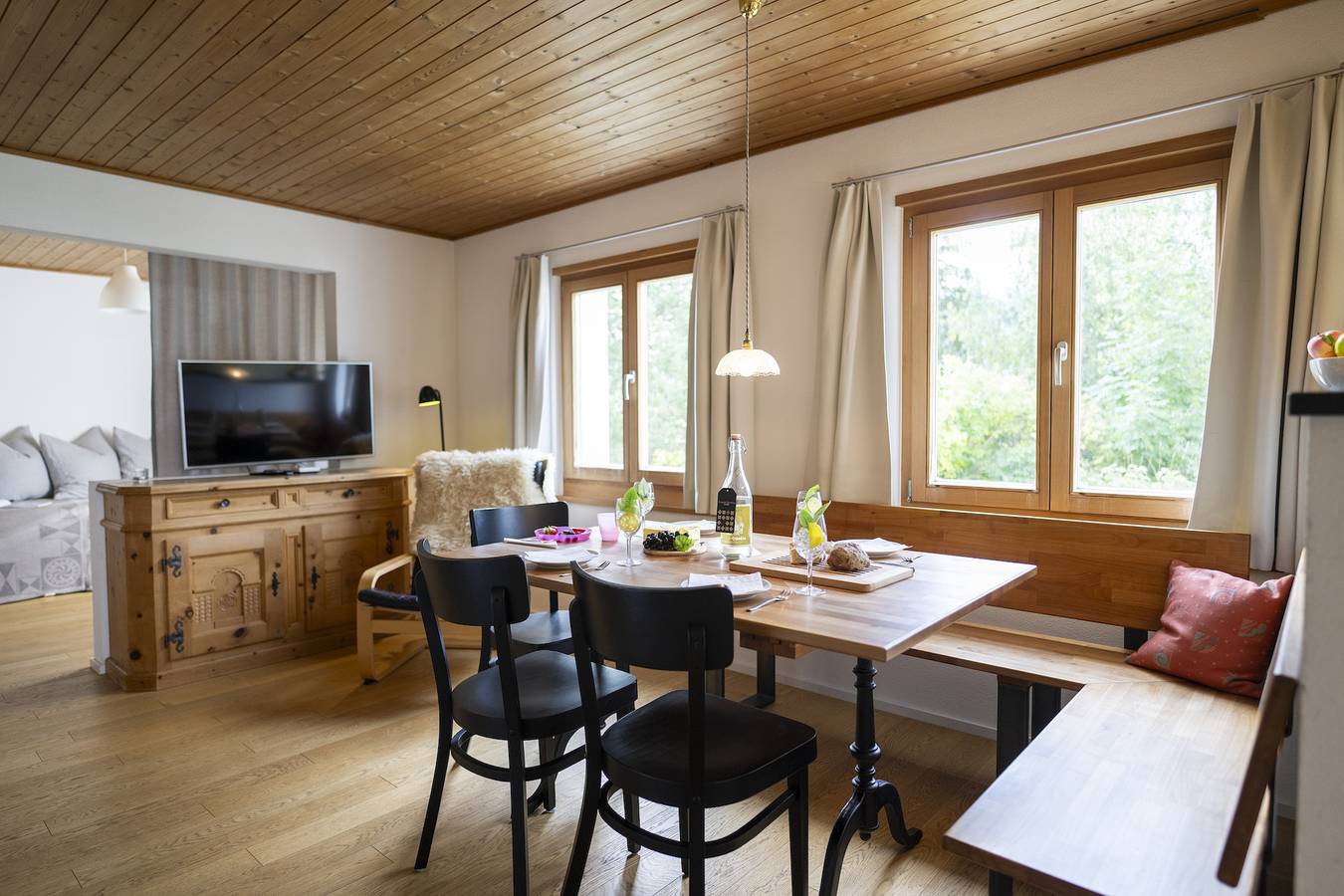 Ganze Wohnung, Chasa Arquint: Abitaziun Emil - Ideal gelegene, gemütliche 2.5-Zimmerwohnung mit Aussicht auf Sent in Sent, Unterengadin