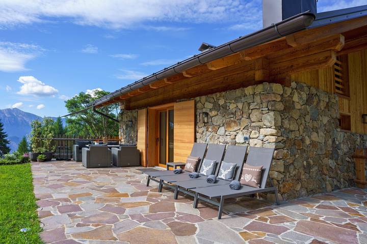 Ganze Wohnung, Luxury Chalet Larice mit Bergblick und Panoramaterrasse in Ronchi Valsugana, Valsugana
