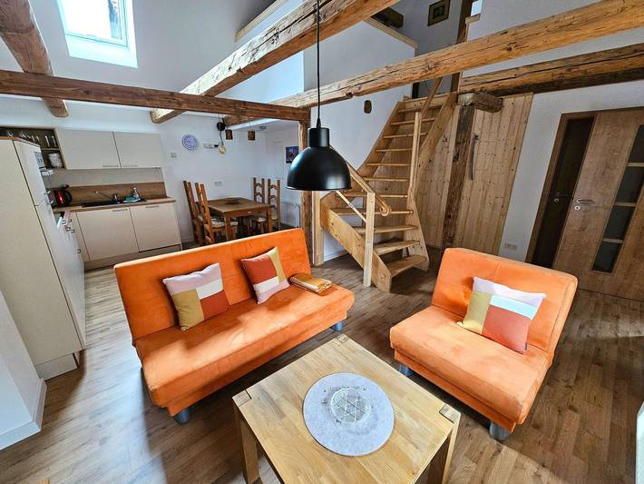 Ferienwohnung für 5 Personen, mit Terrasse und Garten, kinderfreundlich in Tanne