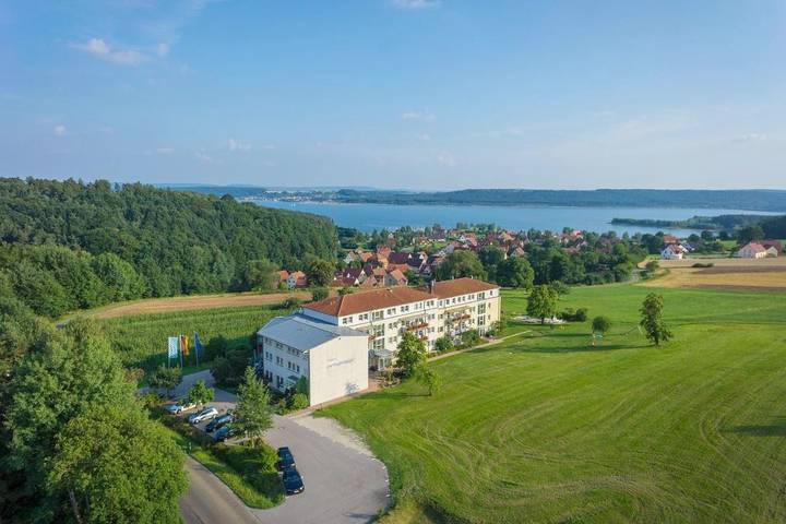 Apartmenthotel für 2 Personen, mit Balkon und Terrasse sowie Garten und Sauna am Brombachsee