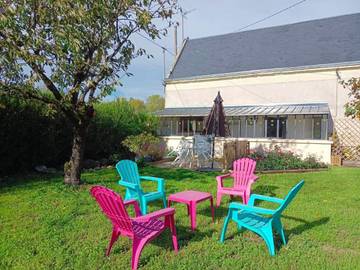 Gîte pour 5 personnes, avec jardin et vue à Rigny-Ussé