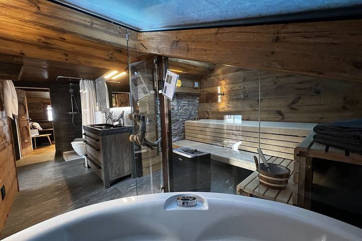 Chalet für 6 Personen, mit Balkon und Sauna in Saas-Fee