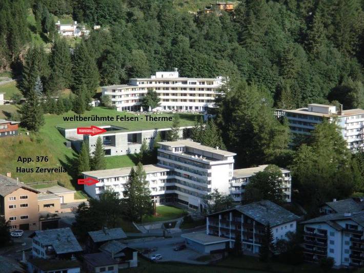 Ferienwohnung für 2 Personen, mit Balkon und Garten sowie Pool und Sauna in Vals