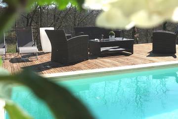 Gîte pour 6 personnes, avec terrasse et jardin à Thédirac