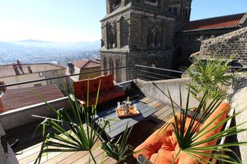 Chambre d’hôte pour 2 personnes, avec terrasse et vue à Le Puy-en-Velay