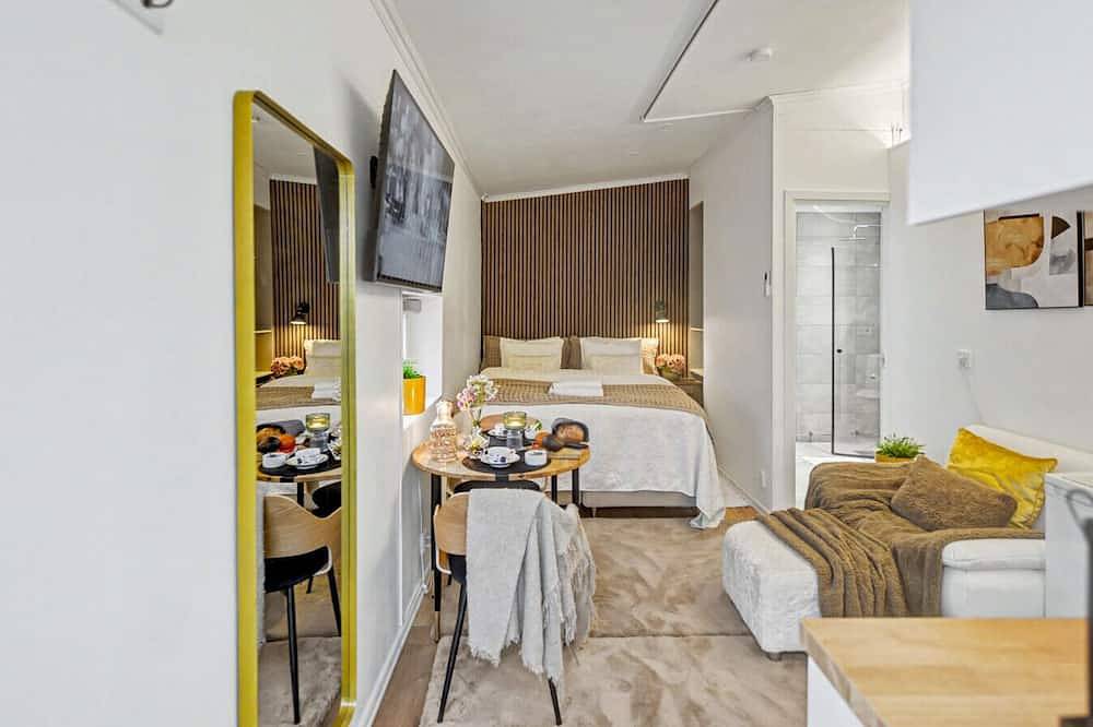 Ganze Wohnung, Modern Malmö studio with king bed, fast Wifi & free parking in calm residential neighbourhood in Malmö, Schwedische Ostsee