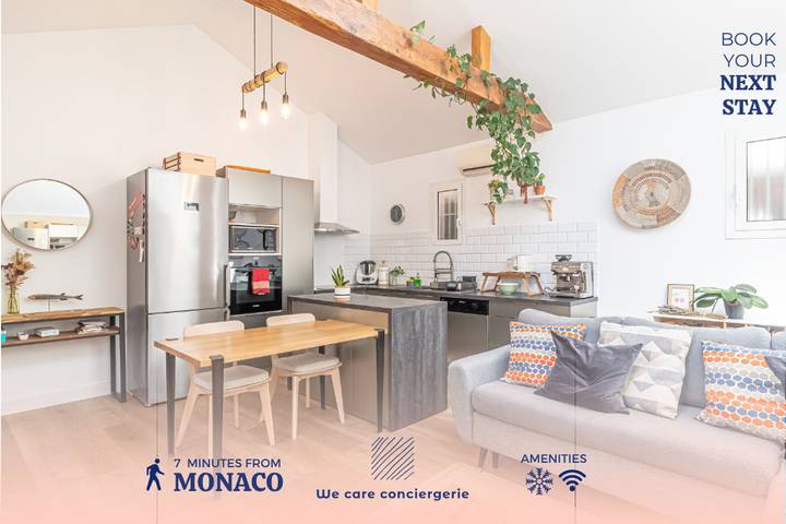 Apartamento para 4 personas, con Balcón y Terraza en Beausoleil