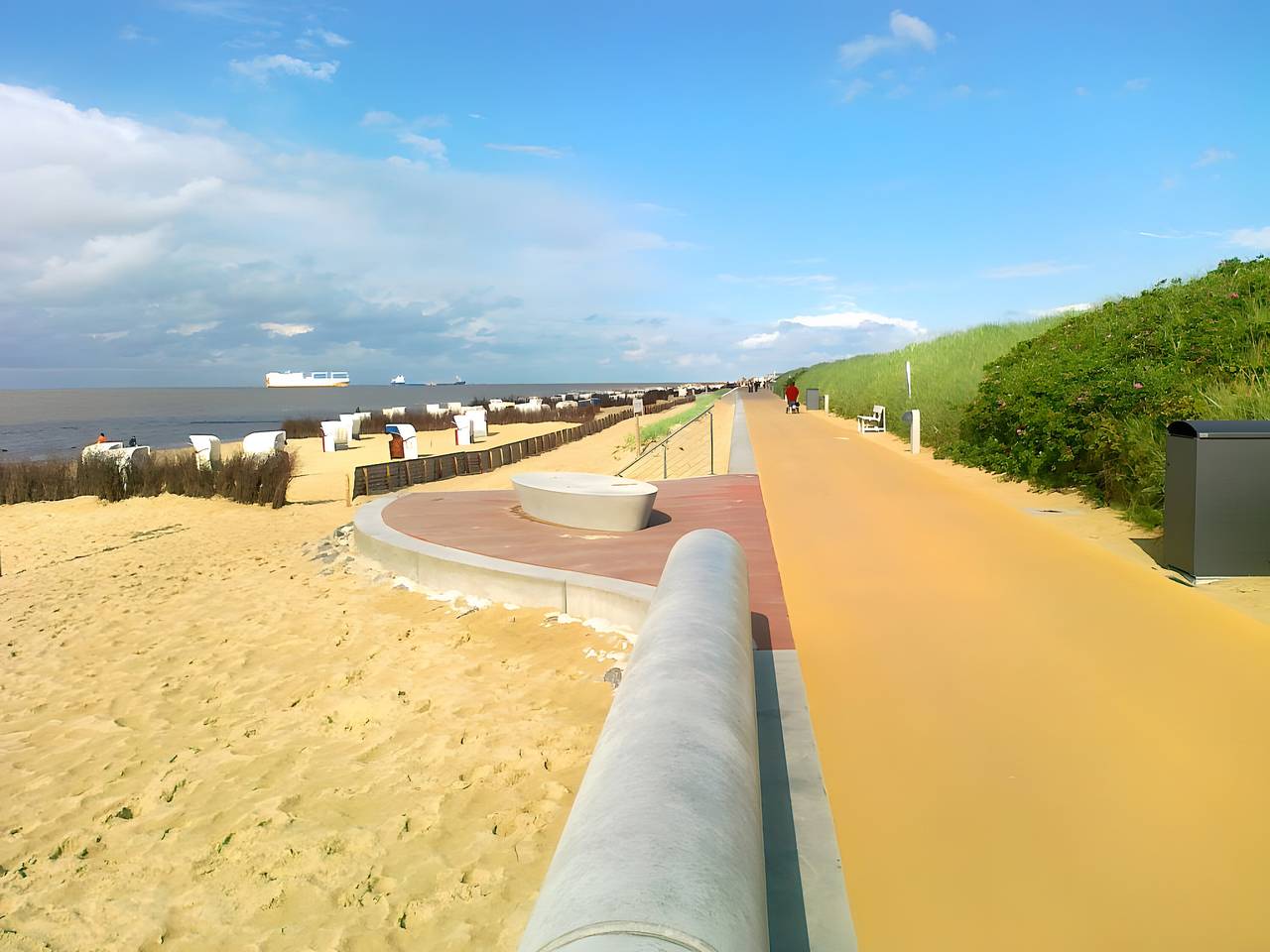Ganze Wohnung, Apartment 'Kleine Auszeit - Hohe Lith' mit privater Terrasse, Balkon und Wlan in Duhnen, Cuxhaven