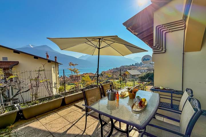 Hütte für 6 Personen, mit Pool und Terrasse sowie Seeblick am Comer See