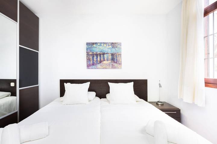 Appartement voor 3 personen, met zwembad en tuin in Costa Adeje