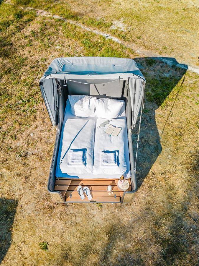 Bungalow für 2 Personen, mit Terrasse und Garten sowie Ausblick