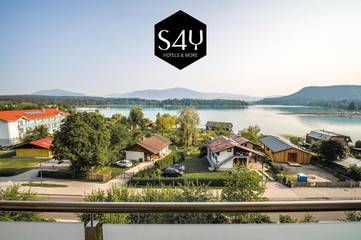 Hôtel pour 4 personnes, avec vue ainsi que jardin et vue sur le lac, animaux acceptés à Faak am See