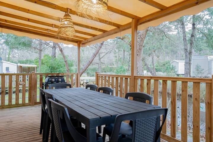 Camping voor 8 personen, met Tuin en Kinderzwembad in Cap Ferret