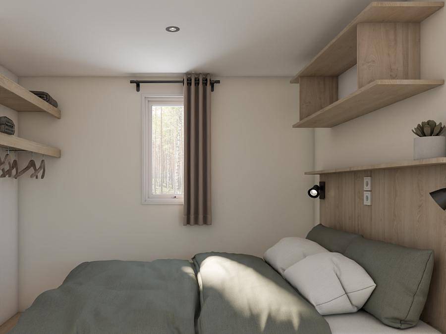 Camping l'Oasis Des Garrigues - Mobilhome 4 personas - Mobil home Grand Confort 33m² - 2 habitaciones in Vogüé, Ardèche
