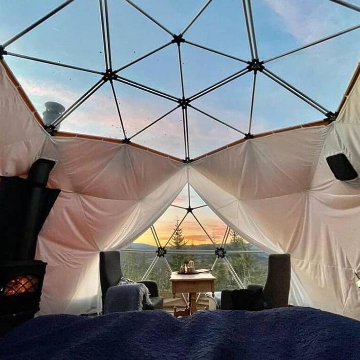 Telt for 3 personer, med Terrasse og Utsikt i Trøndelag