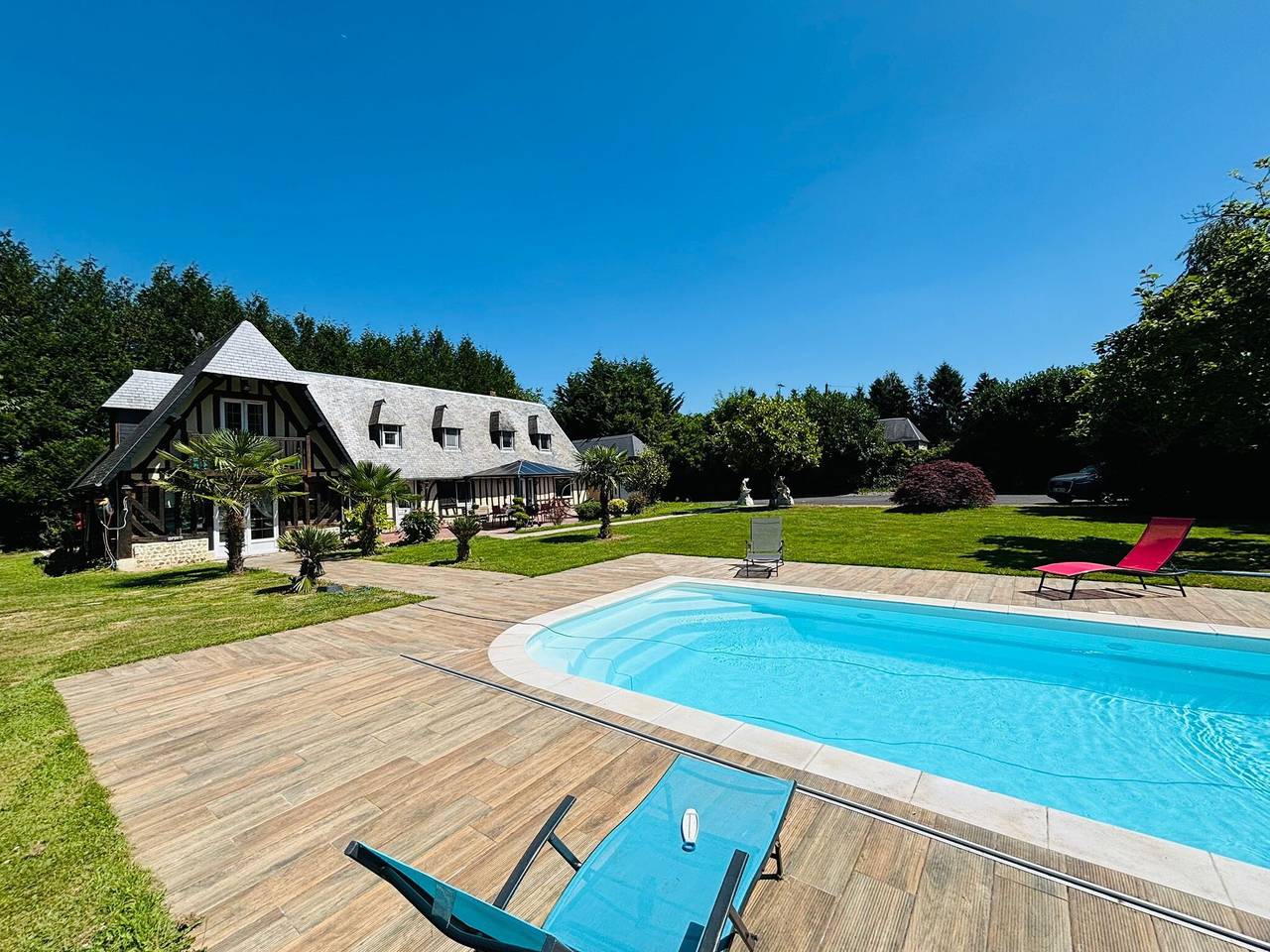 Bed & Breakfast 'Annexe' met gedeeld zwembad, wifi en airconditioning in Lieurey, Bernay en omgeving