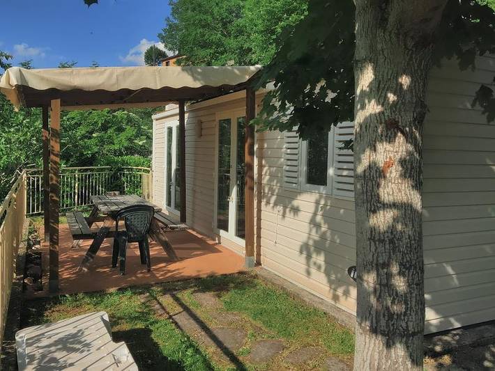Camping de La Cascade - Mobilheim 4 personen - Super Riviera in Saint-Rome-de-Tarn, Parc naturel régional des Grands Causses