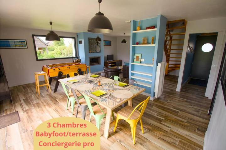Location de vacances pour 5 personnes, avec Terrasse ainsi que Jardin et Vue à Le Rozel
