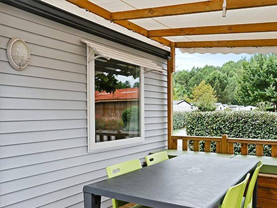 Aunis Club Vendée - Mobilhome 6 personnes - Comfort | 3 Ch. | 6 Pers. | Terrasse surélevée | Clim in La Tranche-sur-Mer, Vendée
