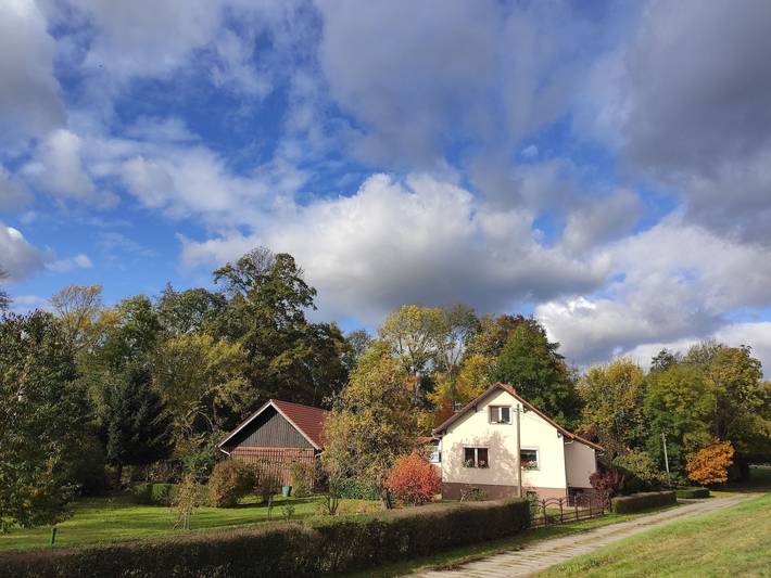 Ganze Ferienwohnung, Ferienhaus am Holunderfließ - Ferienhaus, komb. Wz/Sz, Küche, Du/Wc, Garten in Byhleguhre, Byhleguhre-Byhlen