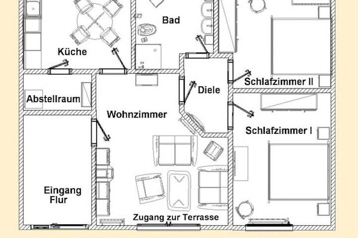 Ferienwohnung für 4 Personen, mit Garten in Wiesmoor