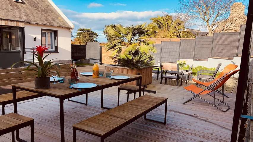 Location de vacances pour 5 personnes, avec jardin à Sibiril