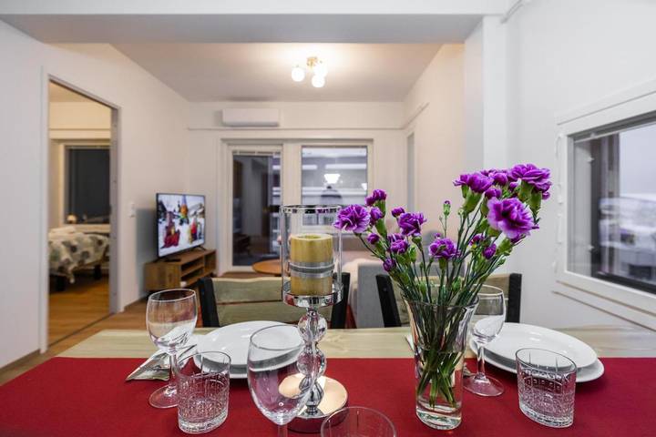 Ferienwohnung für 5 Personen, mit Balkon und Ausblick sowie Sauna in Rovaniemi