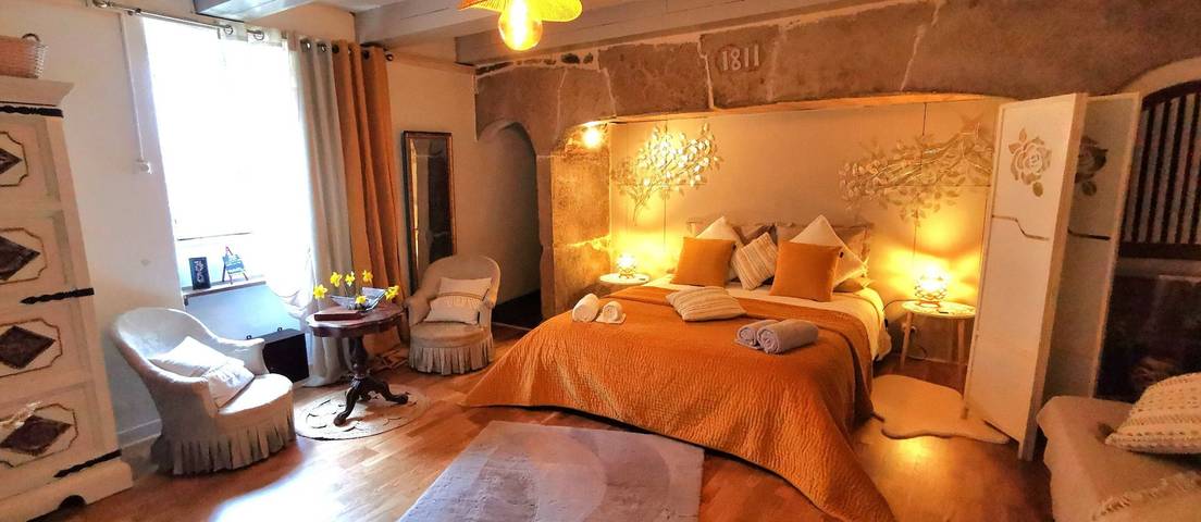 Chambre d’hôte pour 5 personnes, avec jardin et jacuzzi, animaux acceptés