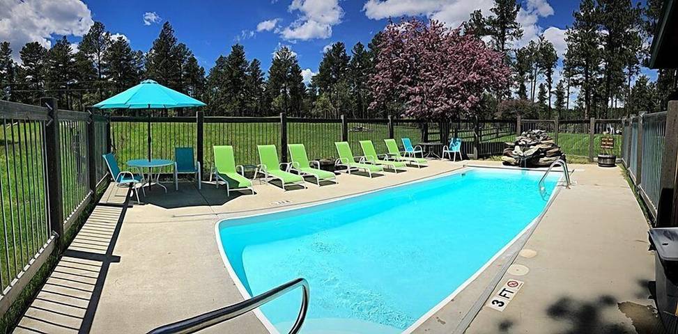 Log cabin for 6 people, with pool in Mount Rushmore