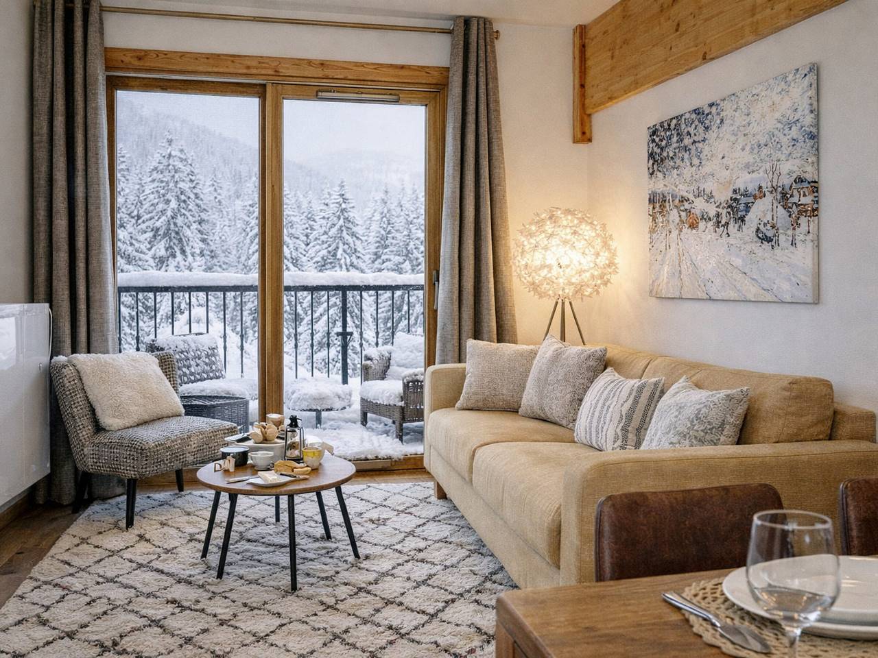 Apartamento entero, Nuevo a pie de pista, 3 habitaciones con Wifi y parking in Courchevel 1650 (Moriond), Saint-Bon-Tarentaise