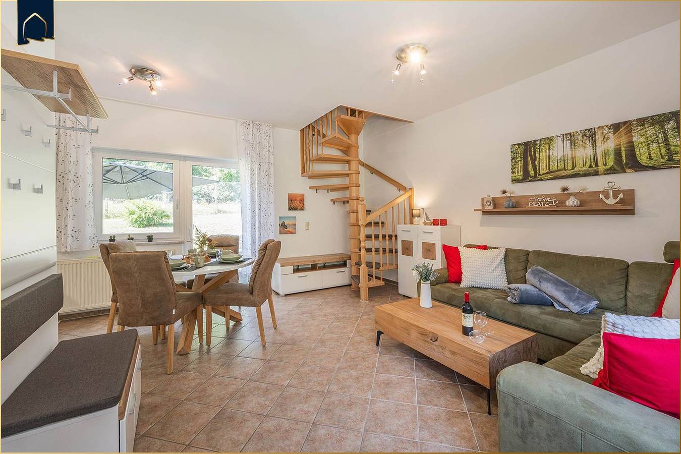 Ganze Wohnung, Gemütliche Ferienwohnung im Grünen, mit Sauna und Garten in Garz, Usedom