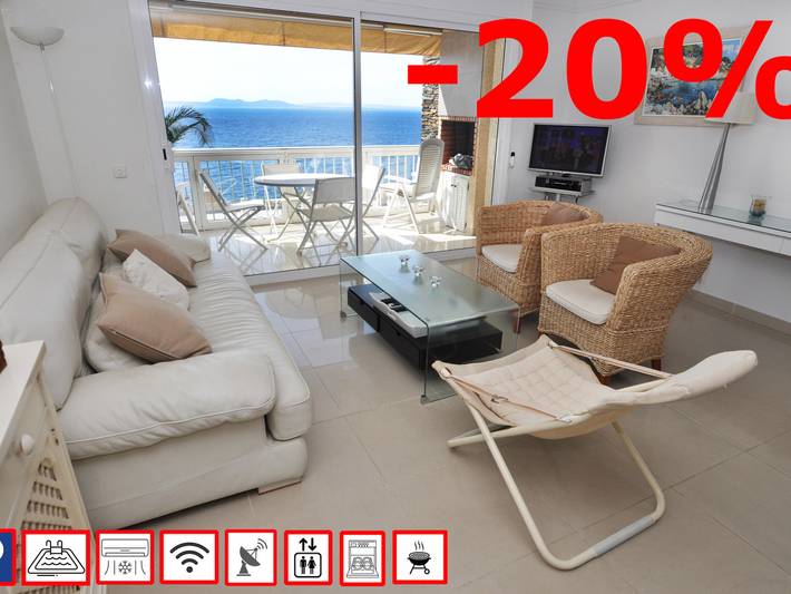 Apartamento para 6 personas, con piscina y terraza en Roses