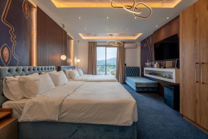 Hotel für 2 Personen, mit Balkon und Terrasse sowie Ausblick